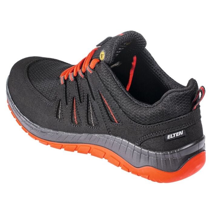 Halvsko svart/röd MADDOX black-red Compo Low ESD, S3S 35