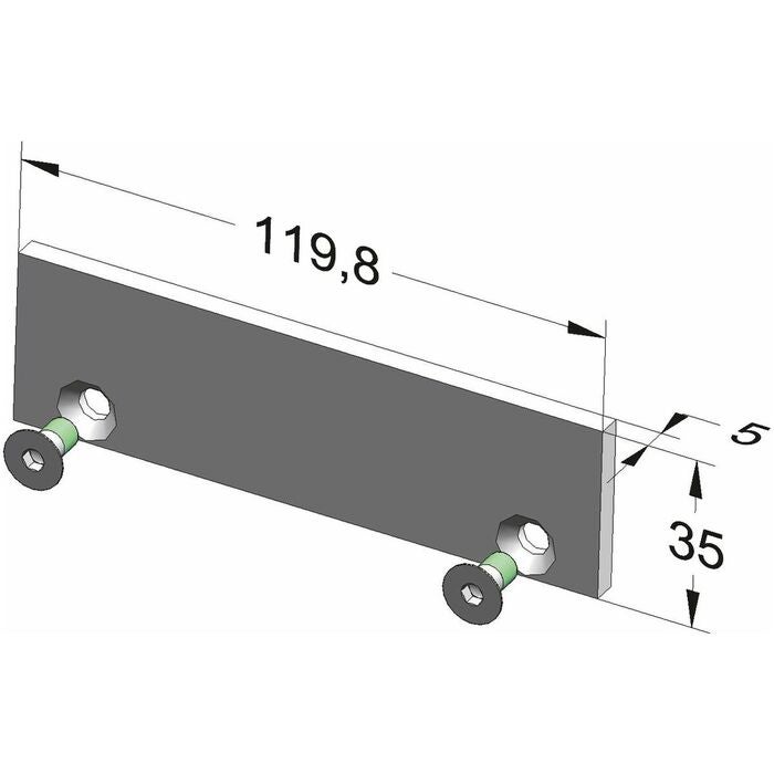 HM-belagd utanpåback 120 mm