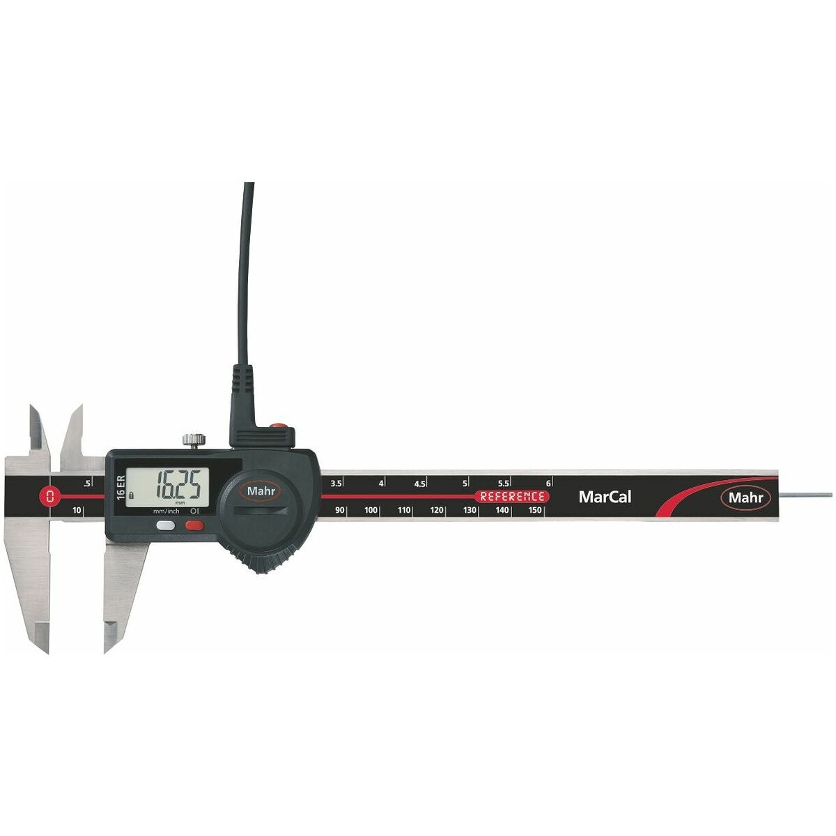 Digitalt skjutmått med runt djupmått och datautgång