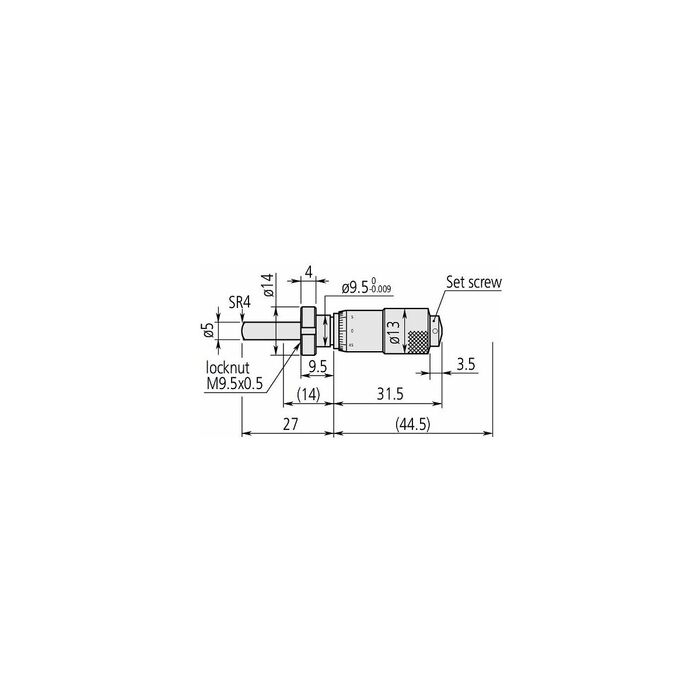 Inbyggnadsmikrometer 0-13 mm