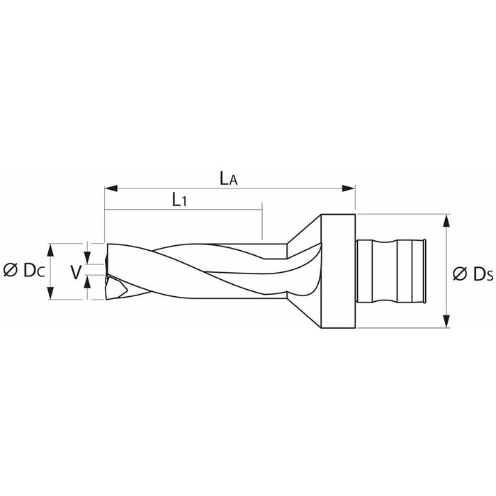 KOMET KUB Pentron® vändskärsborr ABS® skaft 36,5 mm