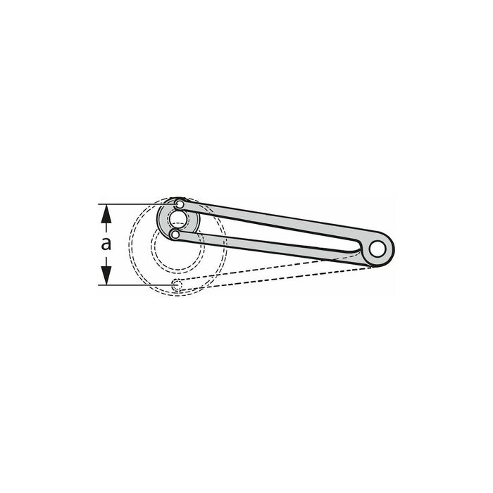 Ställbar stiftnyckel rak 1,5 mm