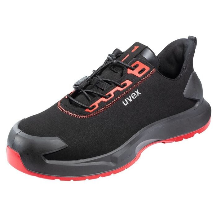 Halvsko svart/röd uvex 1 x-craft, S3L 45