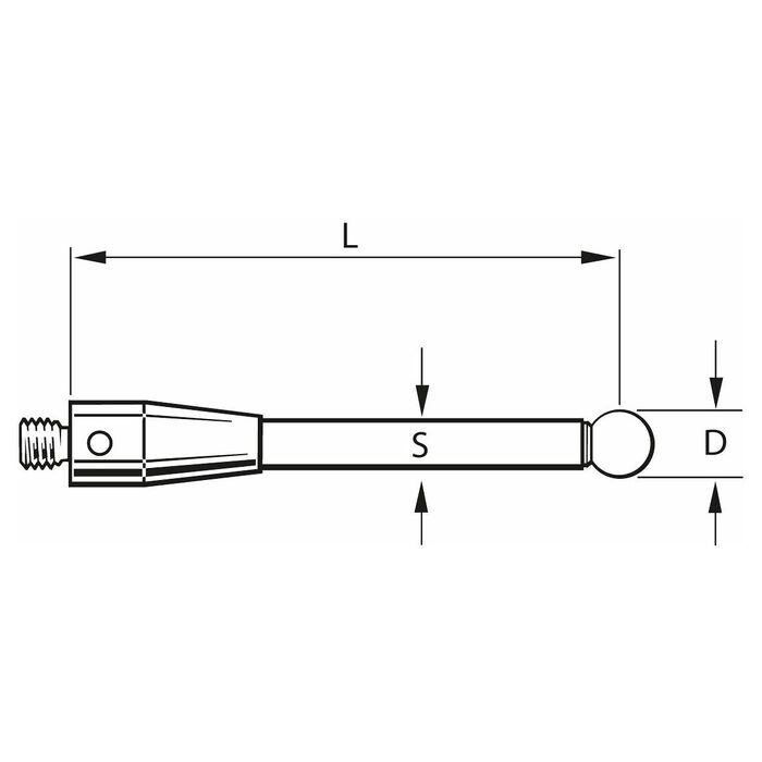 Rubinkulspets Längd 10/11 mm 0,5 mm