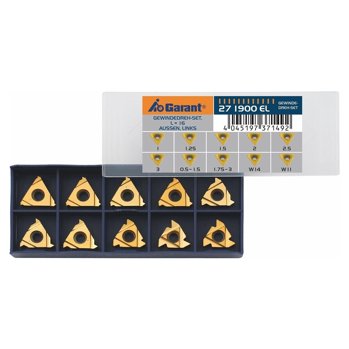 Sats med gängvändskär storlek 16 HB7010