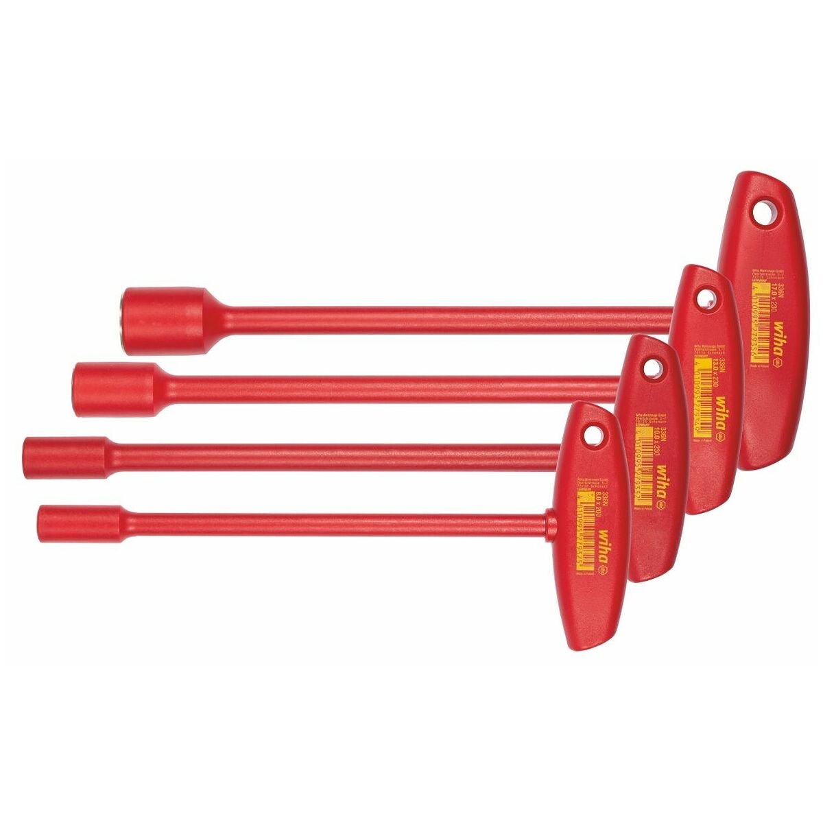 Hylsnyckel-sortiment T-handtag VDE-isolerad