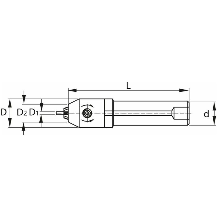 MicroClamp borrchuck cylindrisk, L = 80 0,2-3