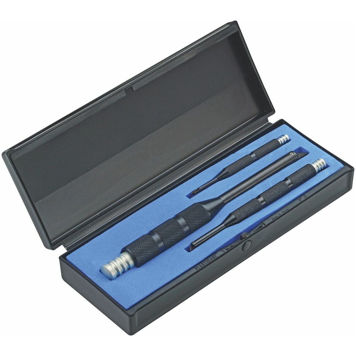 Gradverktyg in-/utvändig gradning av hål, sats