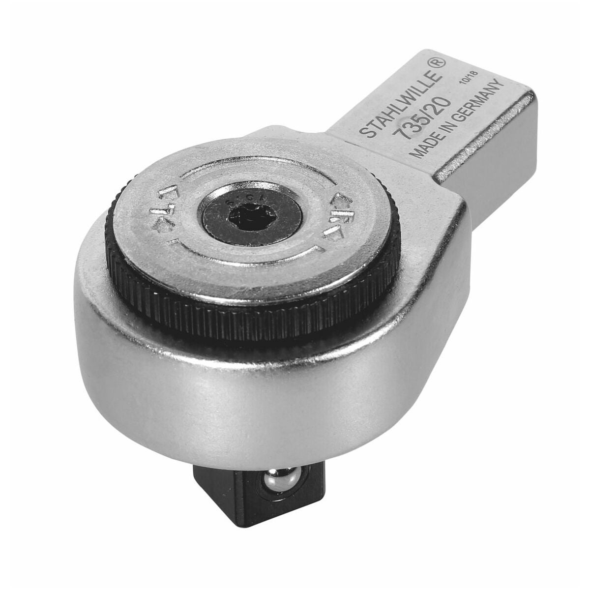 Omställbart spärrhuvud. 2-1/2 tuuma