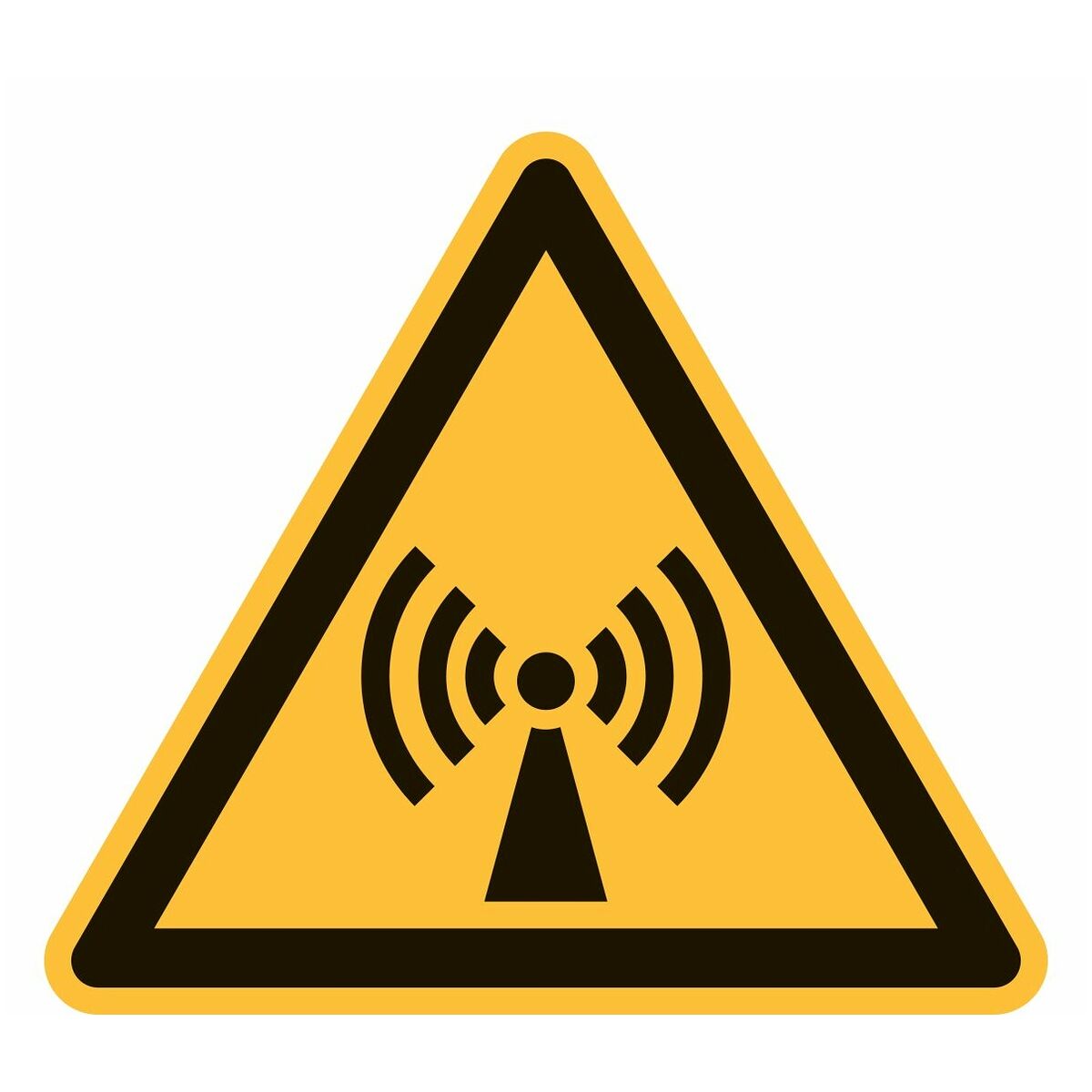 Varningsskyltar Varning för icke joniserande elektrisk strålning