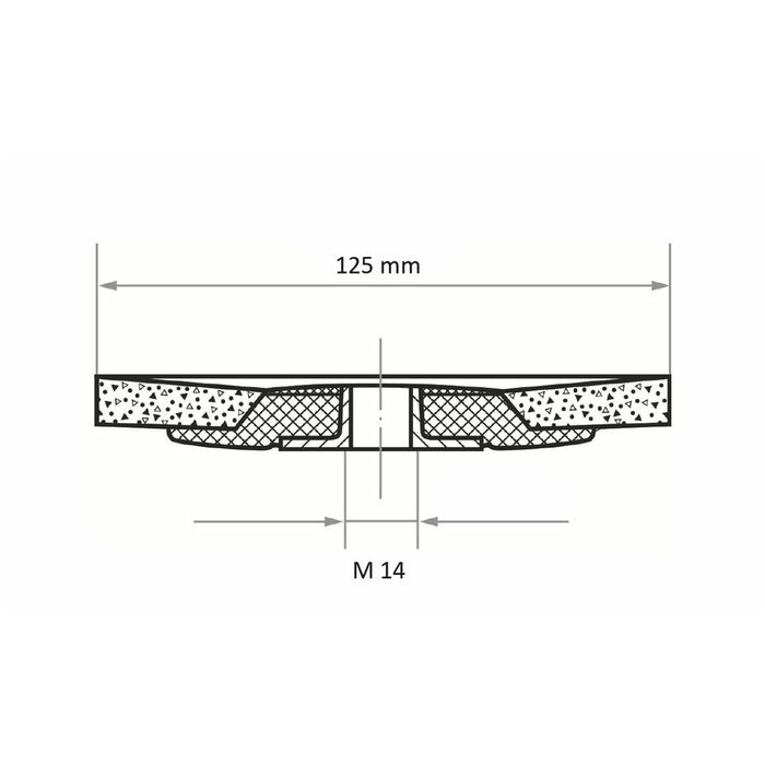 Lamellrondell SLTflex (ZA), fäste M14 80