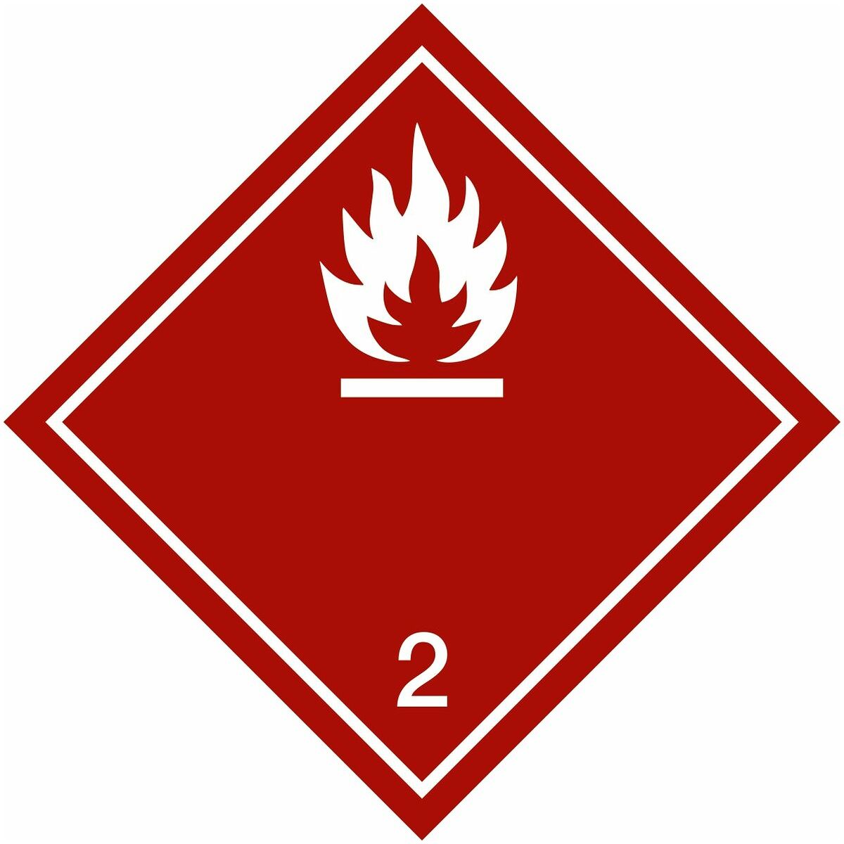 Märkning för farligt gods Brandfarliga gaser