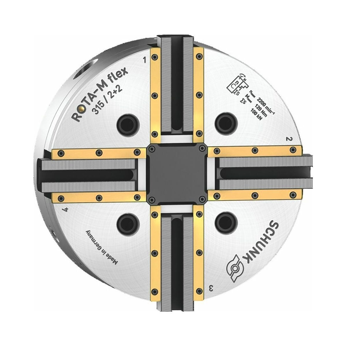 Kilstänger 4-backars svarvchuck ROTA-M-flex 2+2 260 mm