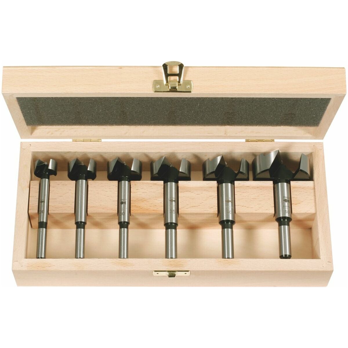 Fräsborrsats i träetui 6