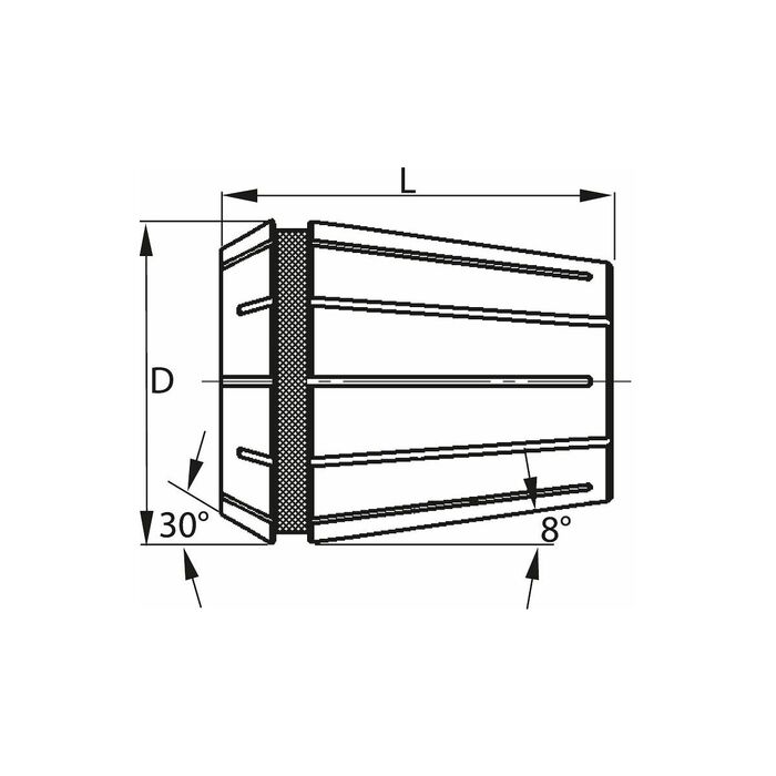 ER 40-spänntång secuRgrip utdragssäkring 16 mm