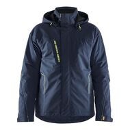 Vinterjacka marinblå/neongul