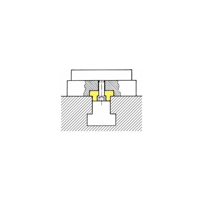 Trappformad slipadspårklack 14 mm