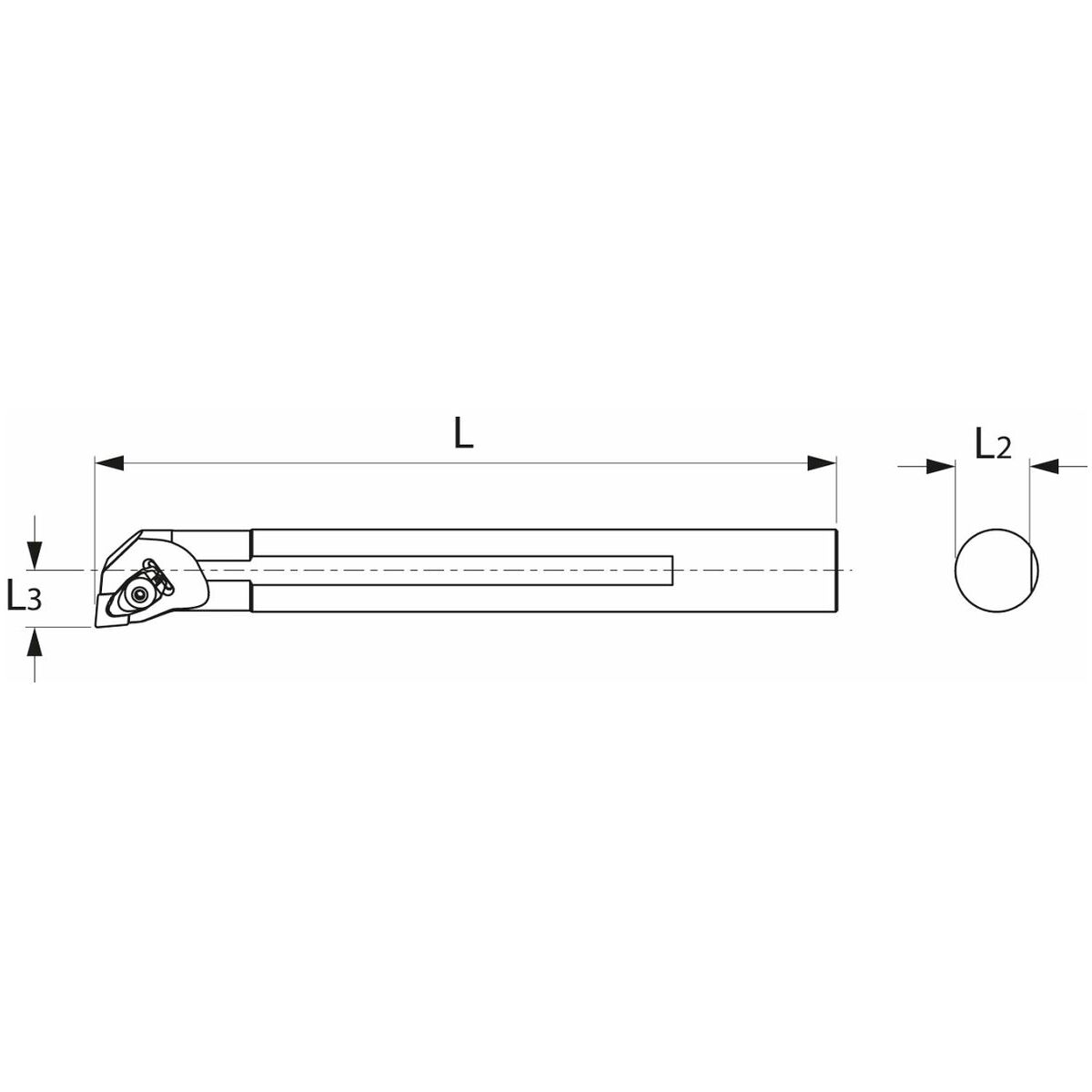 Invändig skärhållare stål 12/11 mm