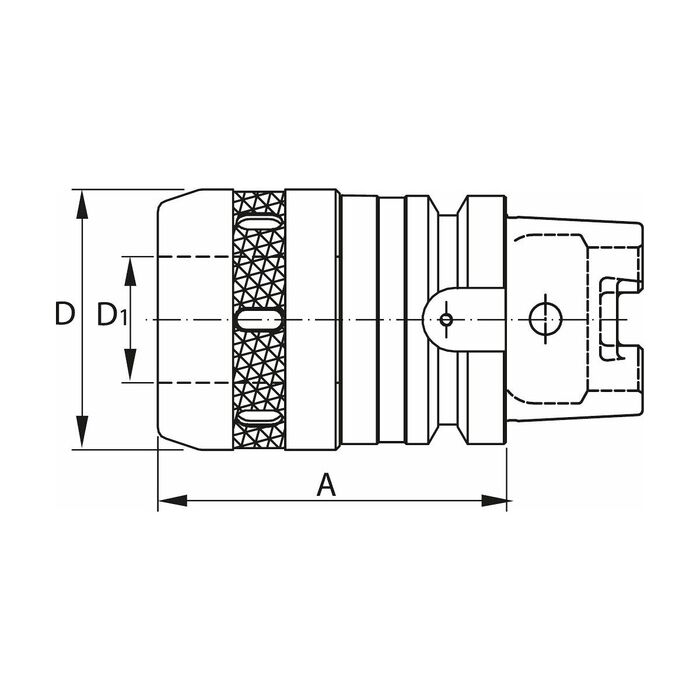 Kraftspännchuck med säkringsfunktion 20 mm