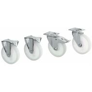 Hjulsats till spån- och tippbehållare, polyamid, 4 delar