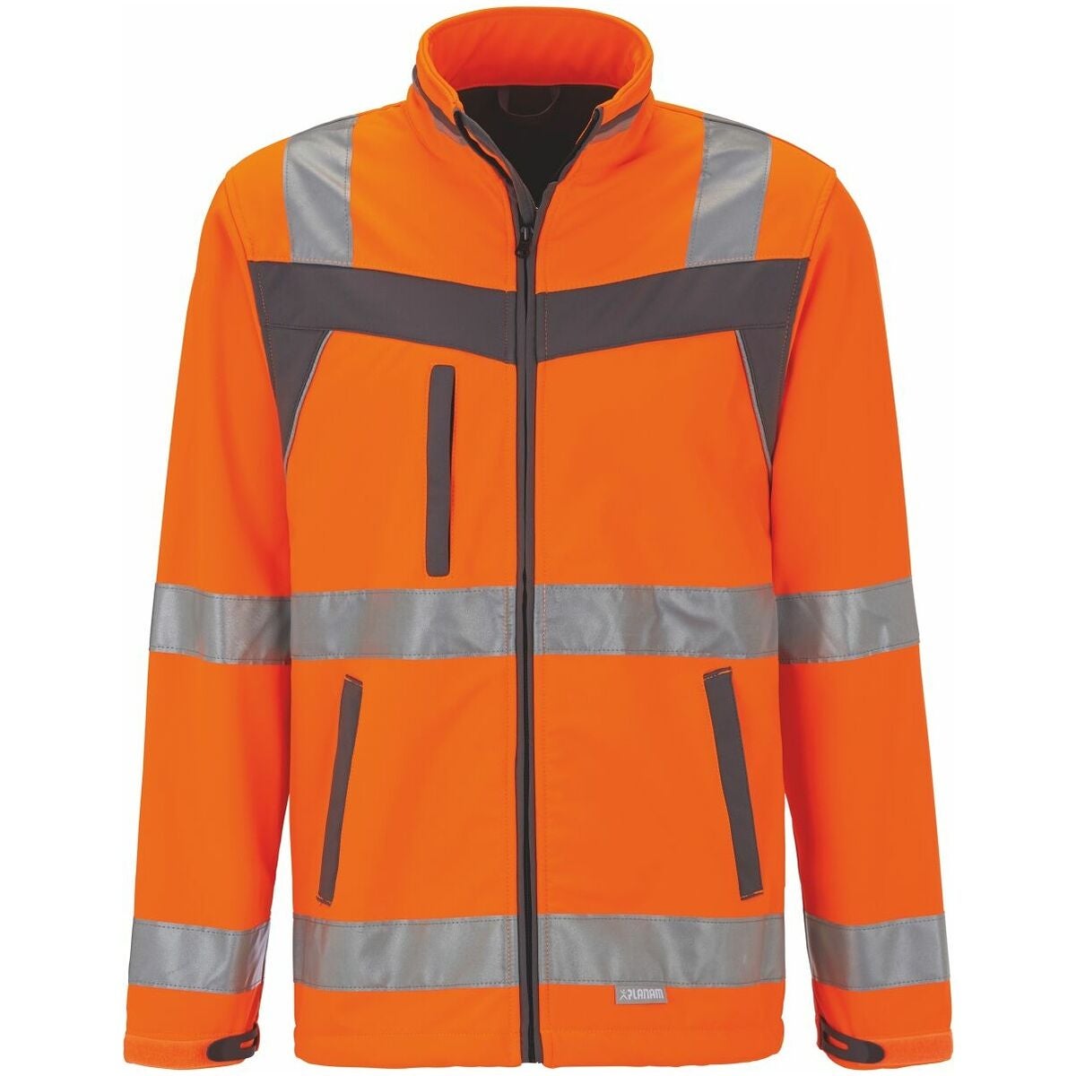 Varselsoftshelljacka Plaline orange/skiffer