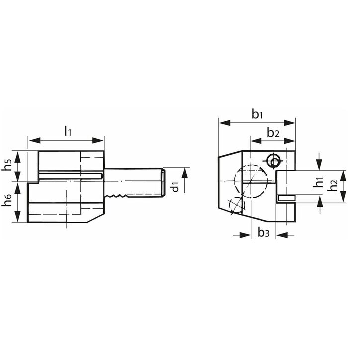 Verktygshållare form C4 axiell vänster 40 mm