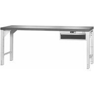 Vario arbetsbänk med hurts 24G, höjd 850 mm, Eluplan-skiva mörk 2000 mm