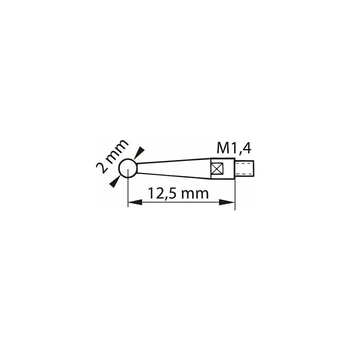 Vippindikator mätspetslängd 12,5 mm 0,07/40 mm