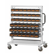 Monteringsvagn, utrustad med GARANT öppna förvaringslådor 84