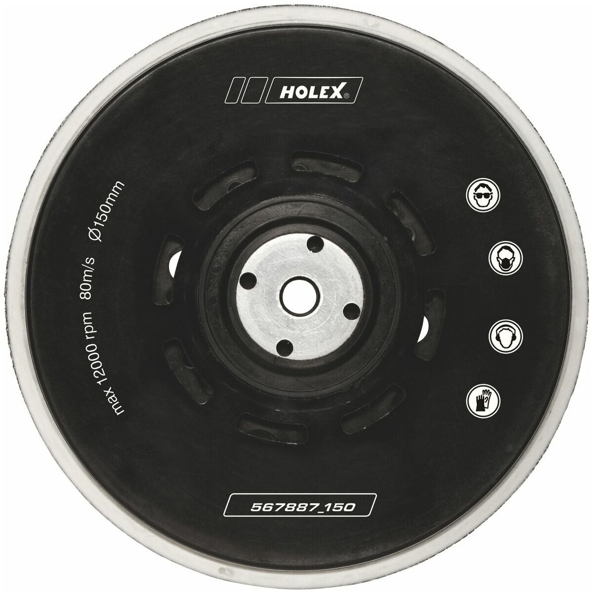 Sliprondell av polyuretan med kardborrband Flerhålad