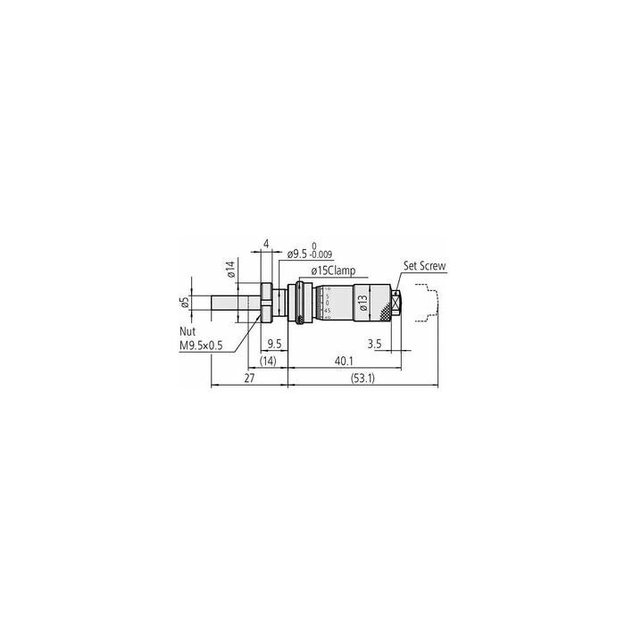 Inbyggnadsmikrometer 0-13 mm