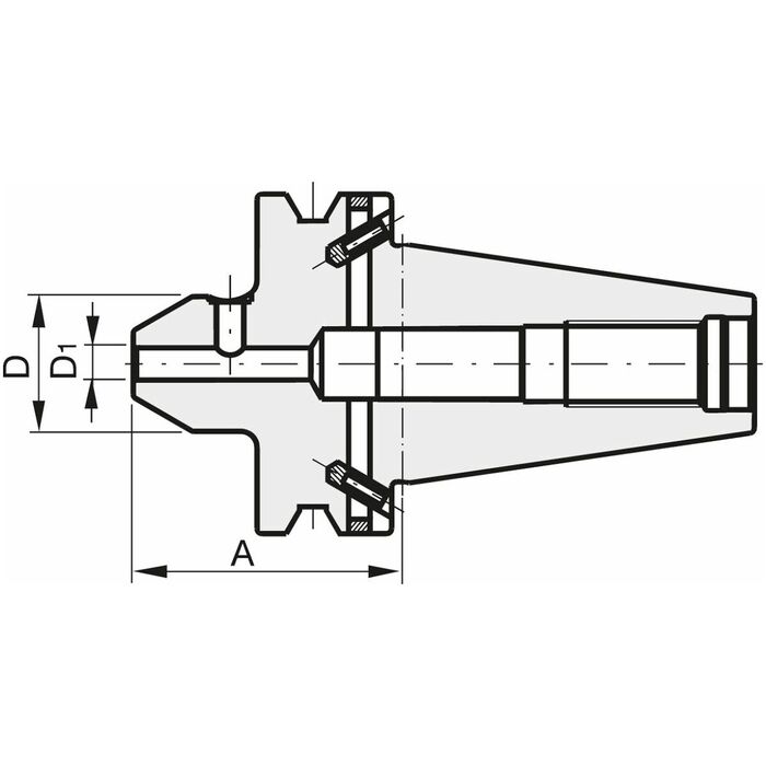 Weldonhållare Form ADB 25 mm