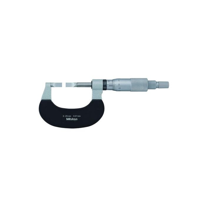 Bygelmikrometer med spår 0-25 mm