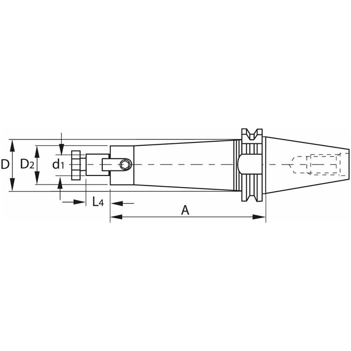 Ändfräsdorn svängningsdämpad 22 mm