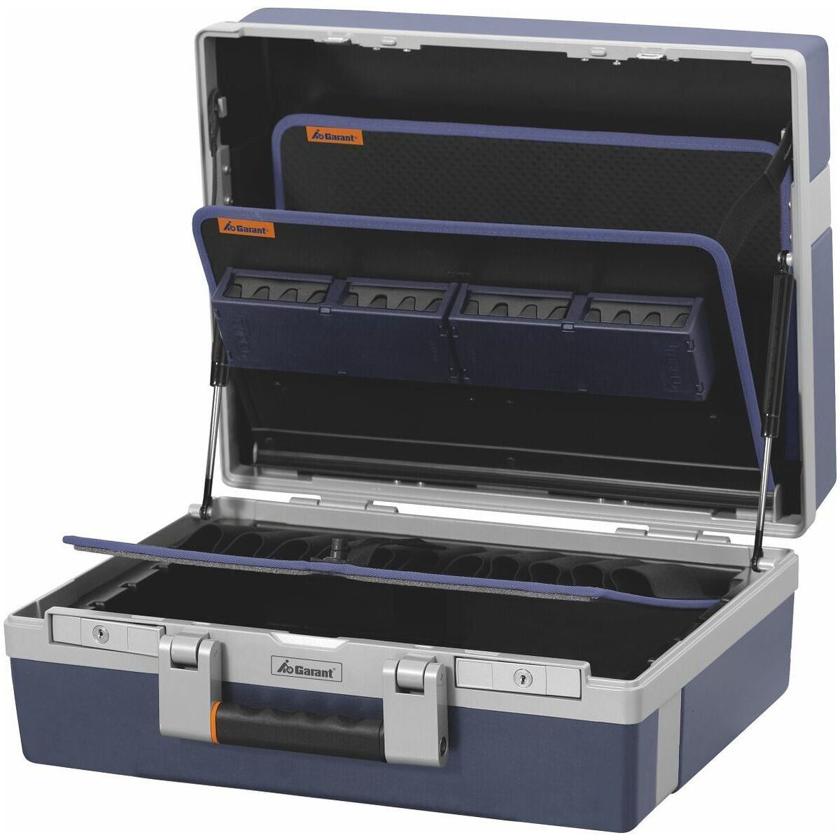 Serviceverktygsväska med bottenlåda och verktygstavlor