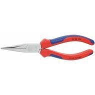 Spetstång, oval/spetsig, förkromad med grepphylsor 190 mm