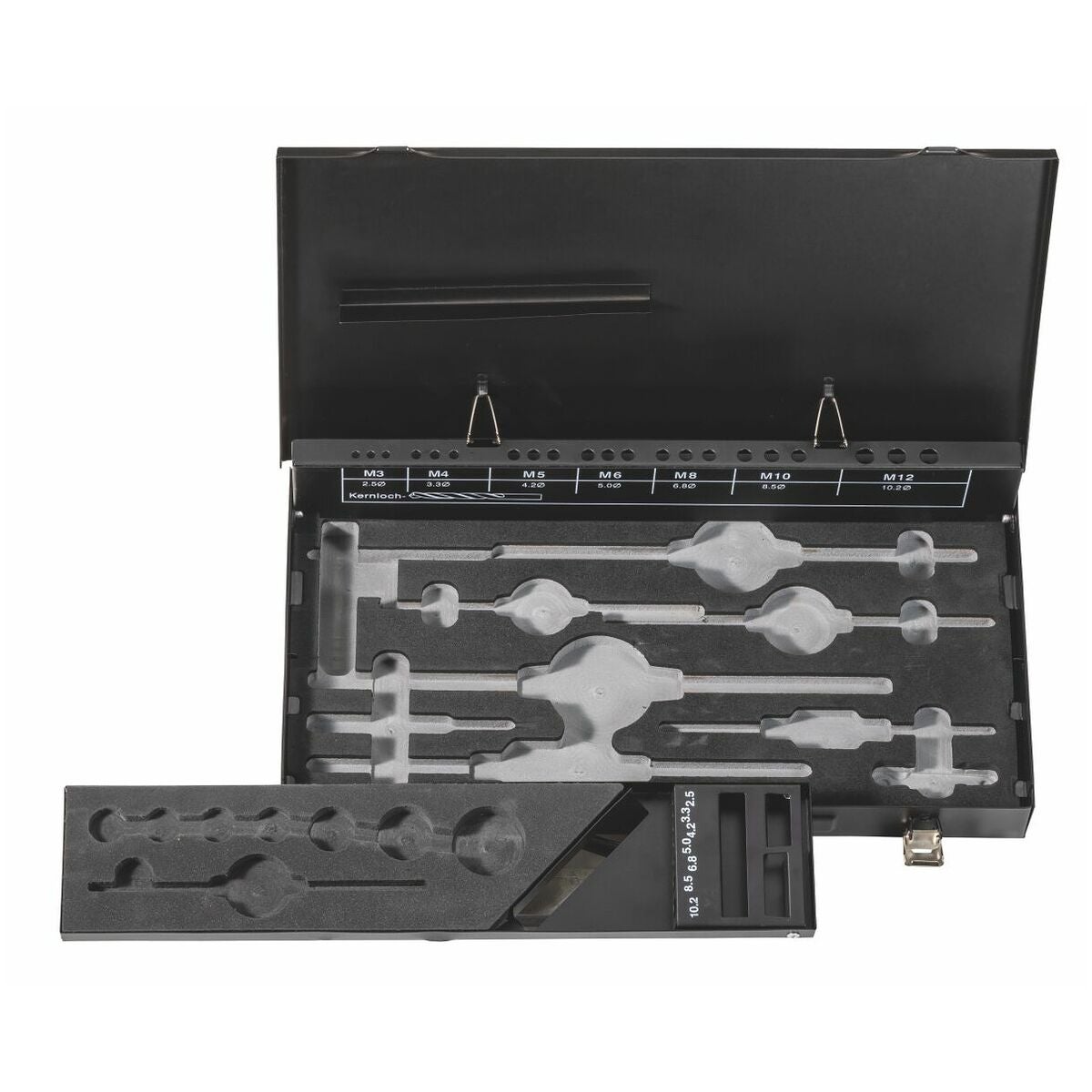 Plåtlåda tom för sats med gängskärverktyg