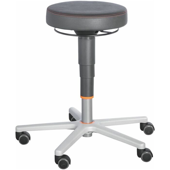 Ergonomisk arbetspall, konstläder, med hjul 1