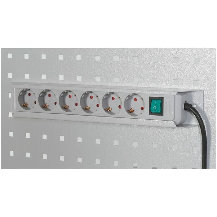 Uttagslist med 6 uttag 380 mm