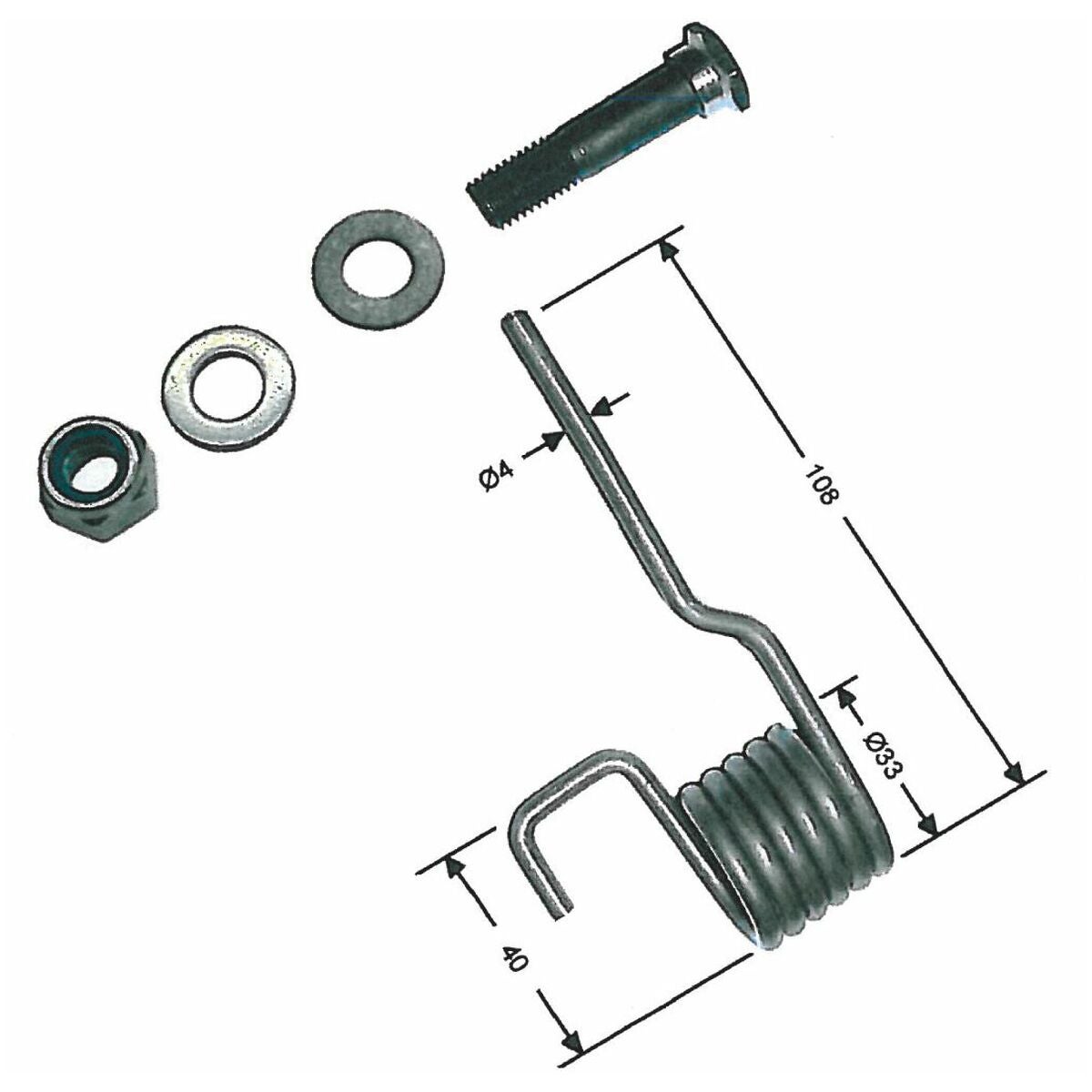 Låsfjäder för arm 1BR4/2