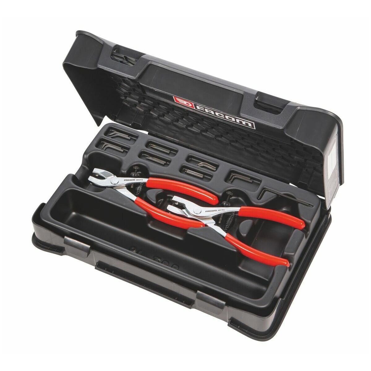 Sortiment med låsringstänger, 20 delar för in- och utvändiga ringar