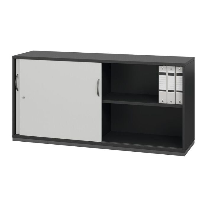 Sideboard med skjutdörrar, 2 pärmhöjder 1200 mm