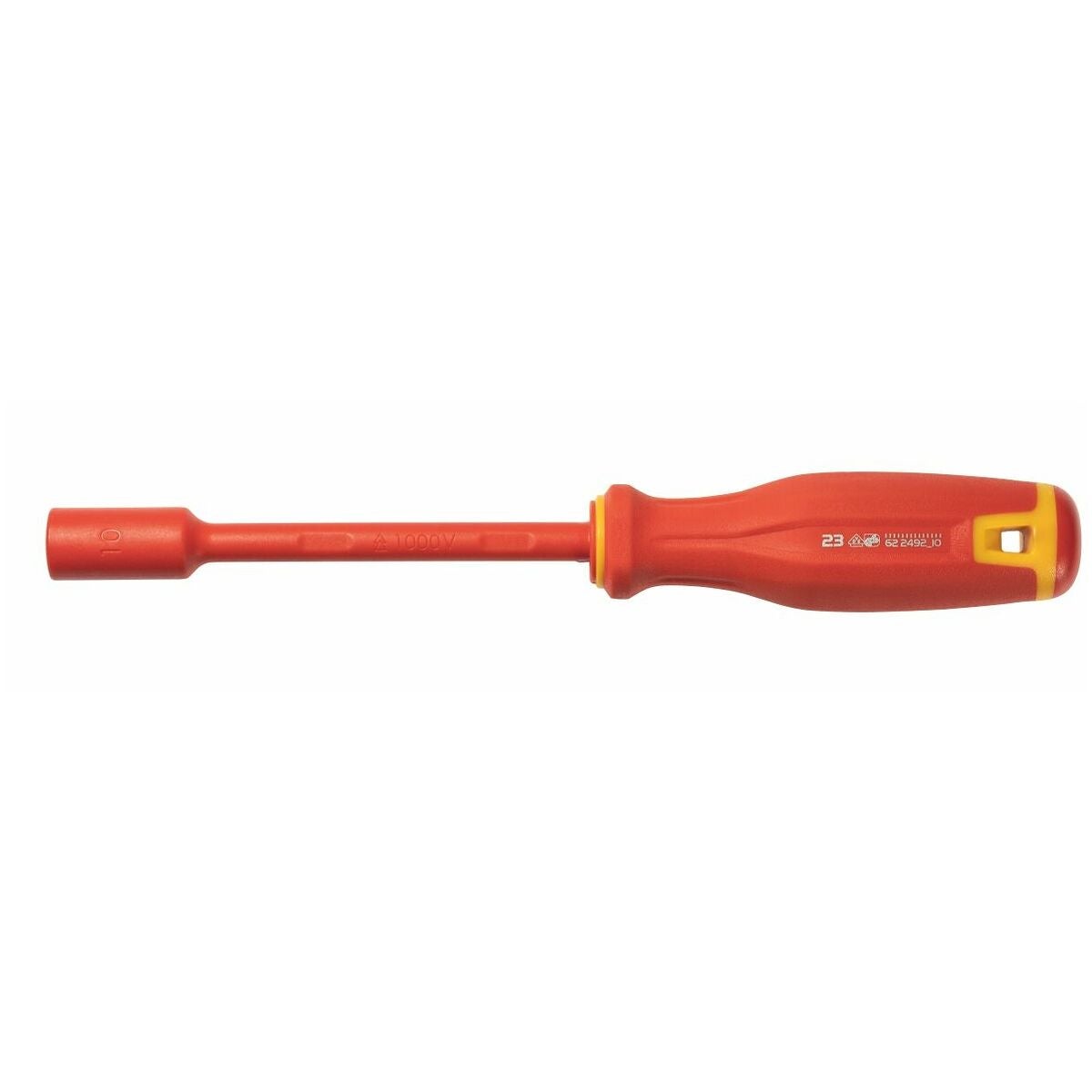 Hylsnyckel med 2K-Haptoprene-handtag isolerad