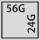 Lådornas effektiva yta i G: 56×24