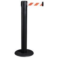 Spärrstolpe med roterande huvud inklusive bältesband (2 styck), svart R/W