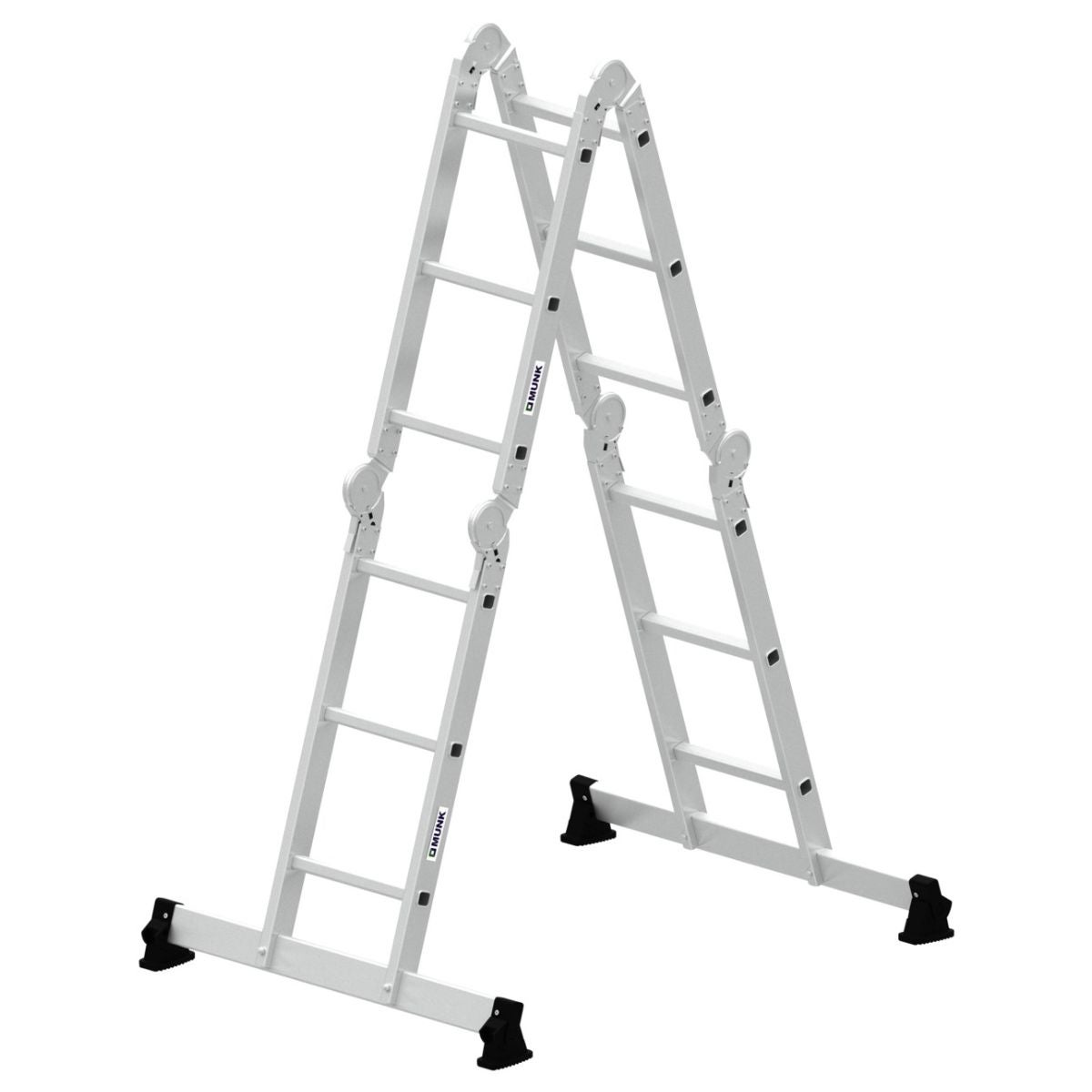 Aluminium-kombistege, 4 delar, med tvärbalk 10