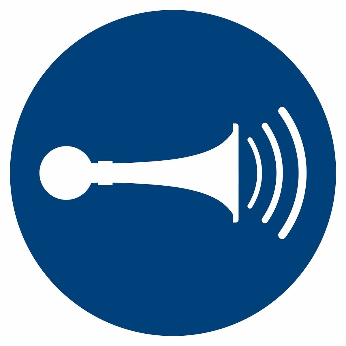 Påbudsskyltar Ge ljudsignal