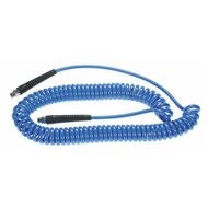 PU-spiralslang 1/4 tum med vridbar skruvkoppling och vikskydd 7,5 m