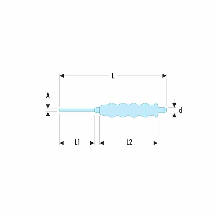 Drivdorn med handtag 5 mm