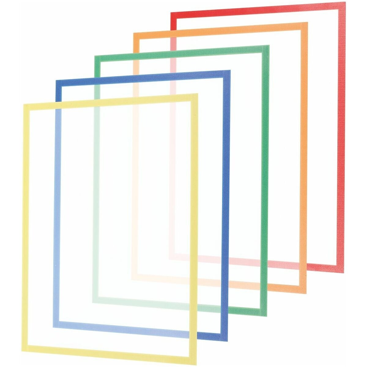 Genomskinlig mapp magnetisk A4 sats med 10 st MIXED